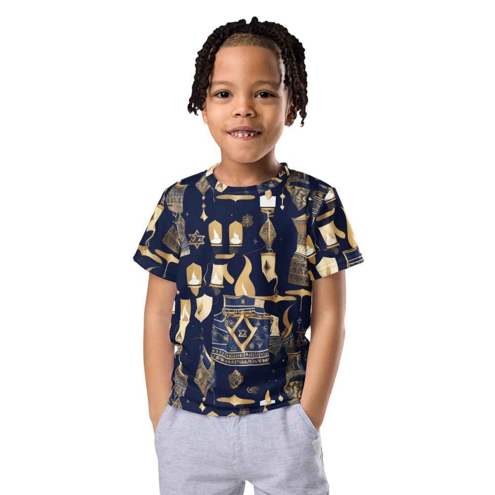 Gilded Vigil on Kids Crew Neck T-Shirt — Front