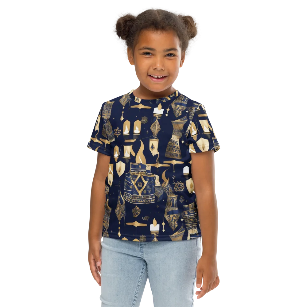 Gilded Vigil on Kids Crew Neck T-Shirt — Front