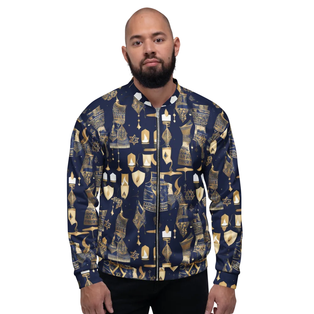 Gilded Vigil on Bomber Jacket — Front