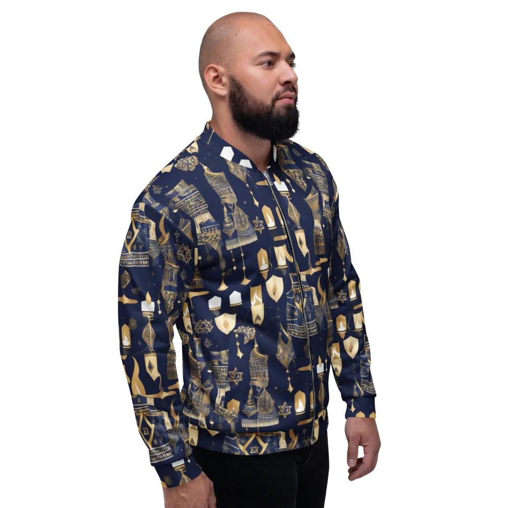 Gilded Vigil on Bomber Jacket — Right