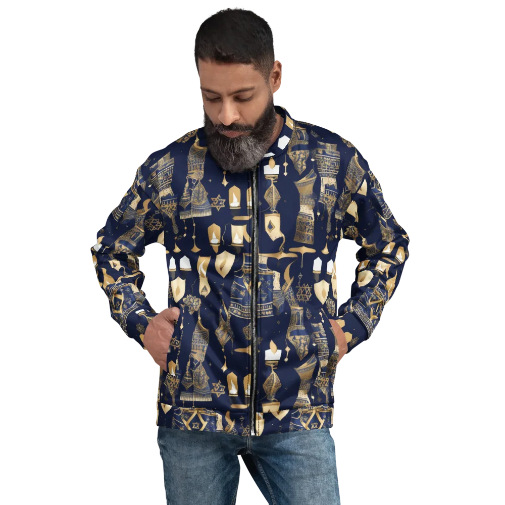 Gilded Vigil on Bomber Jacket — Front