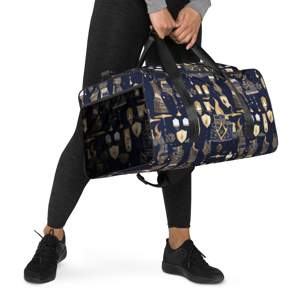 Gilded Vigil on Duffle Bag — Right Front