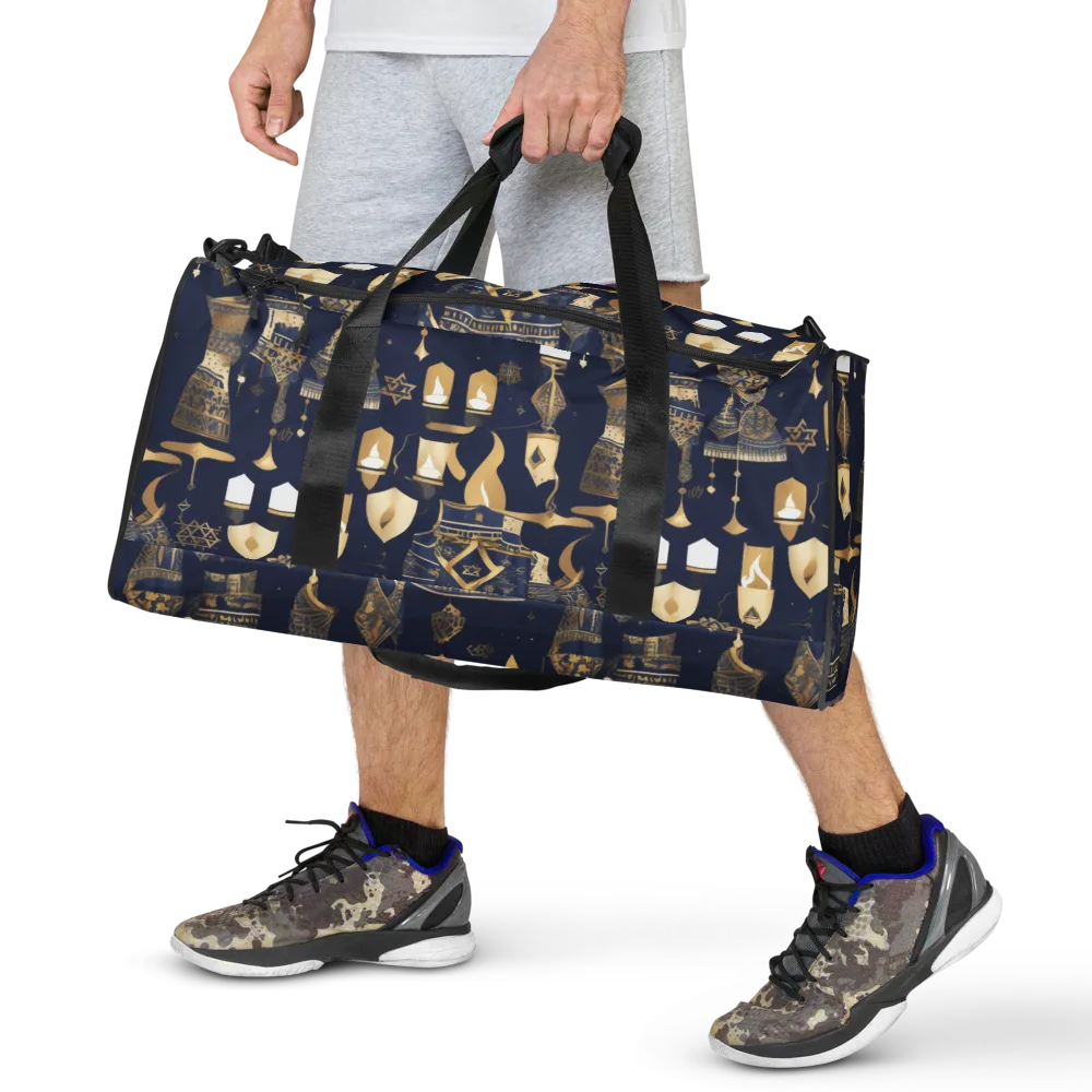 Gilded Vigil on Duffle Bag — Front