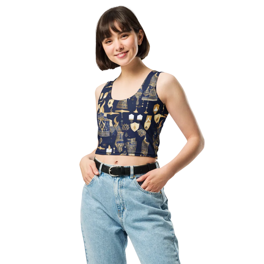 Gilded Vigil on Crop Top — Front