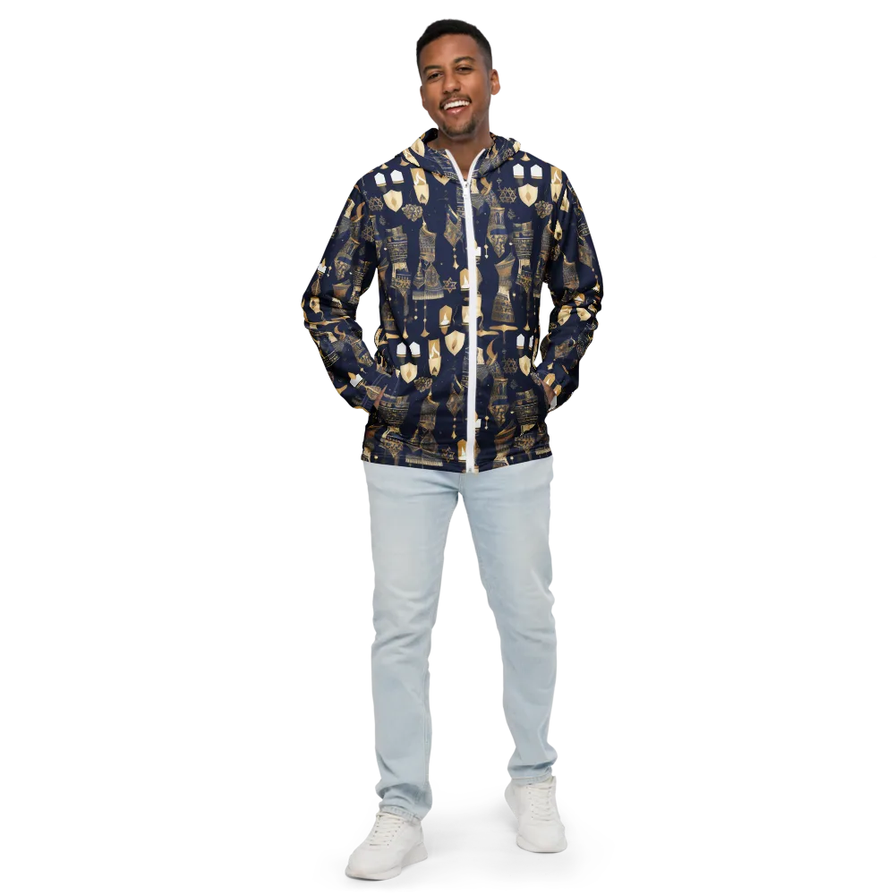 Gilded Vigil on Men's Windbreaker — Front