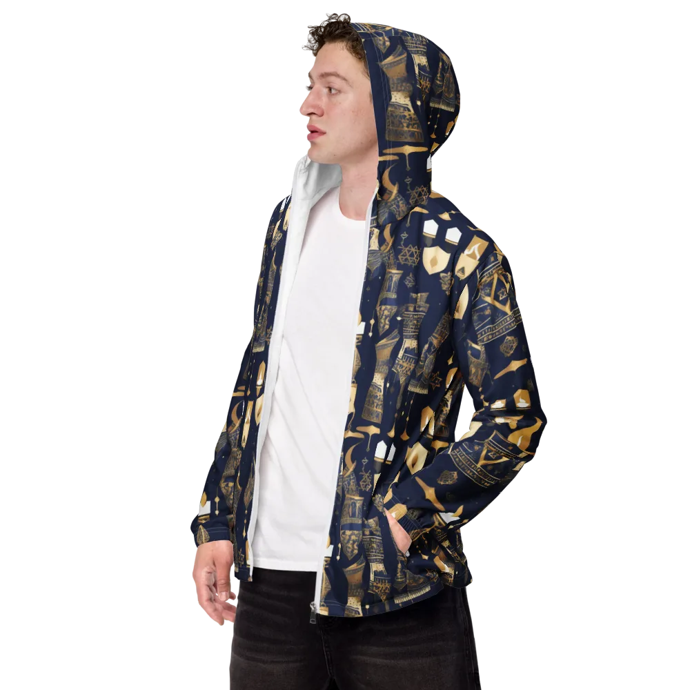 Gilded Vigil on Men's Windbreaker — Left Front