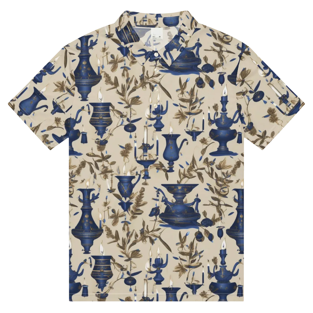 Blue Hour Still Life on Men's Slim Fit Polo Shirt — Front