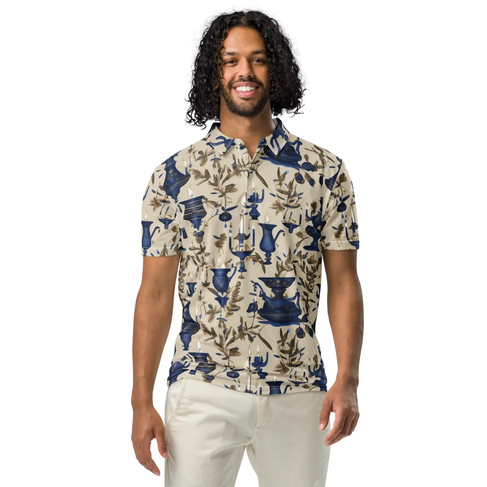 Blue Hour Still Life on Men's Slim Fit Polo Shirt — Front