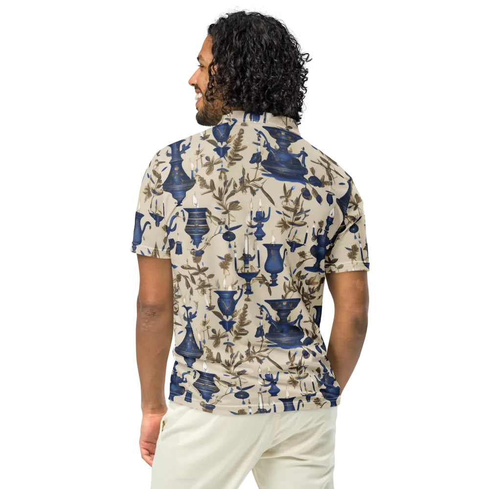 Blue Hour Still Life on Men's Slim Fit Polo Shirt — Back