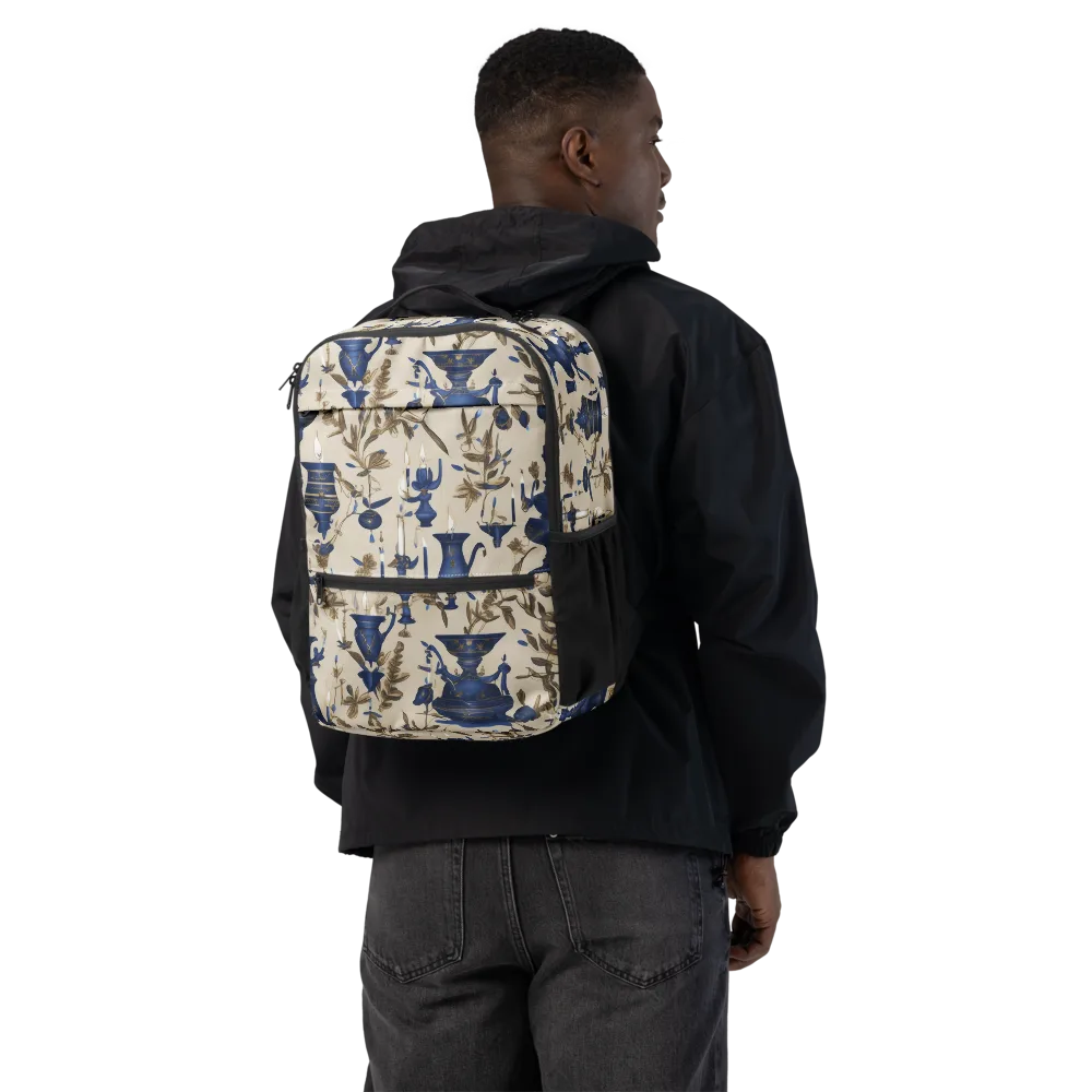 Blue Hour Still Life on Utility Backpack — Back