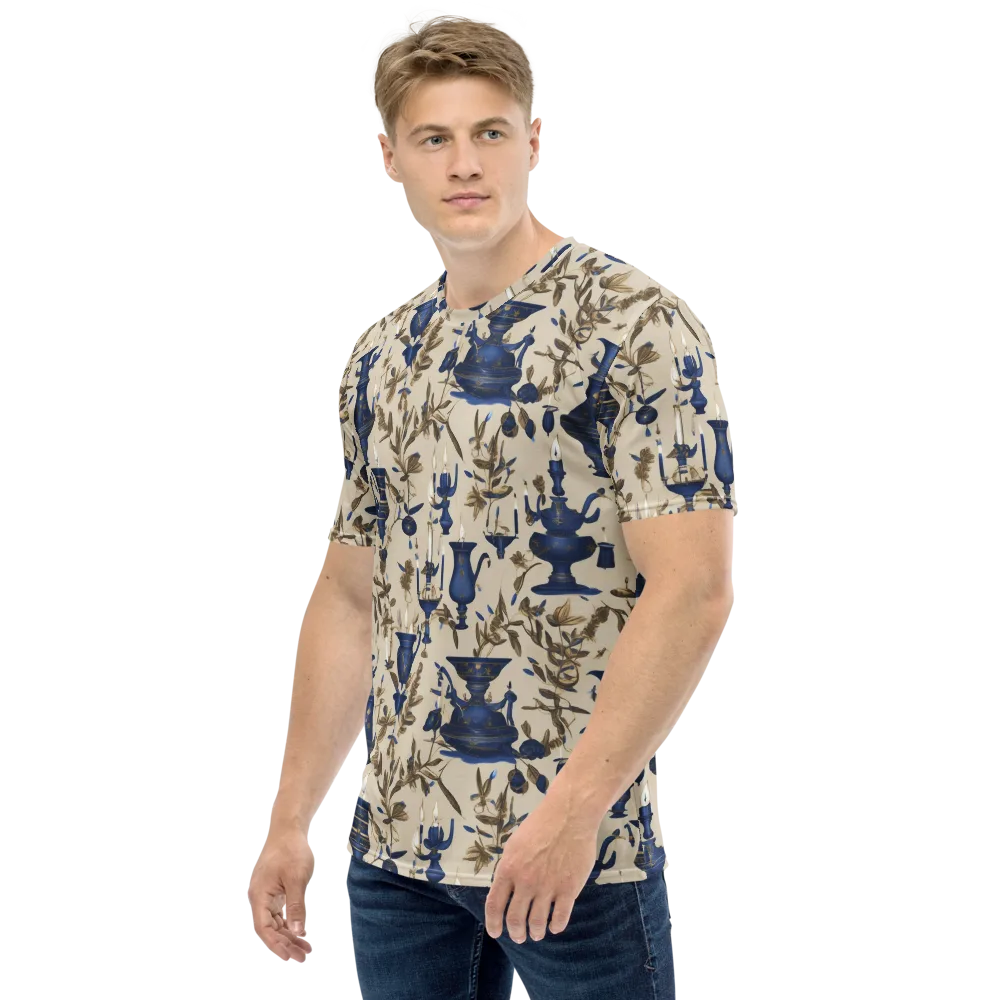 Blue Hour Still Life on Men's Crew Neck T-Shirt — Left