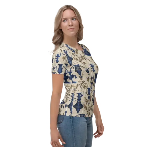 Blue Hour Still Life on a Women's Crew Neck T-Shirt