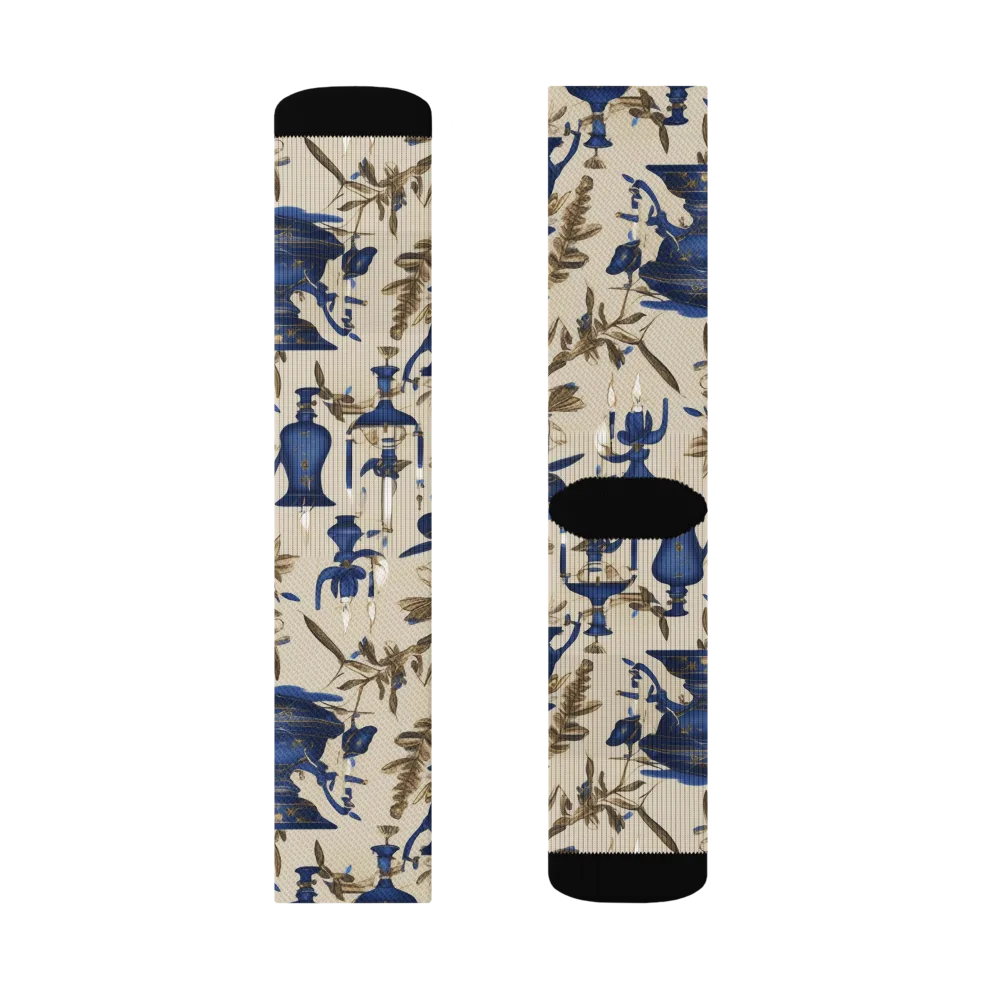 Blue Hour Still Life on Socks — Left Sock