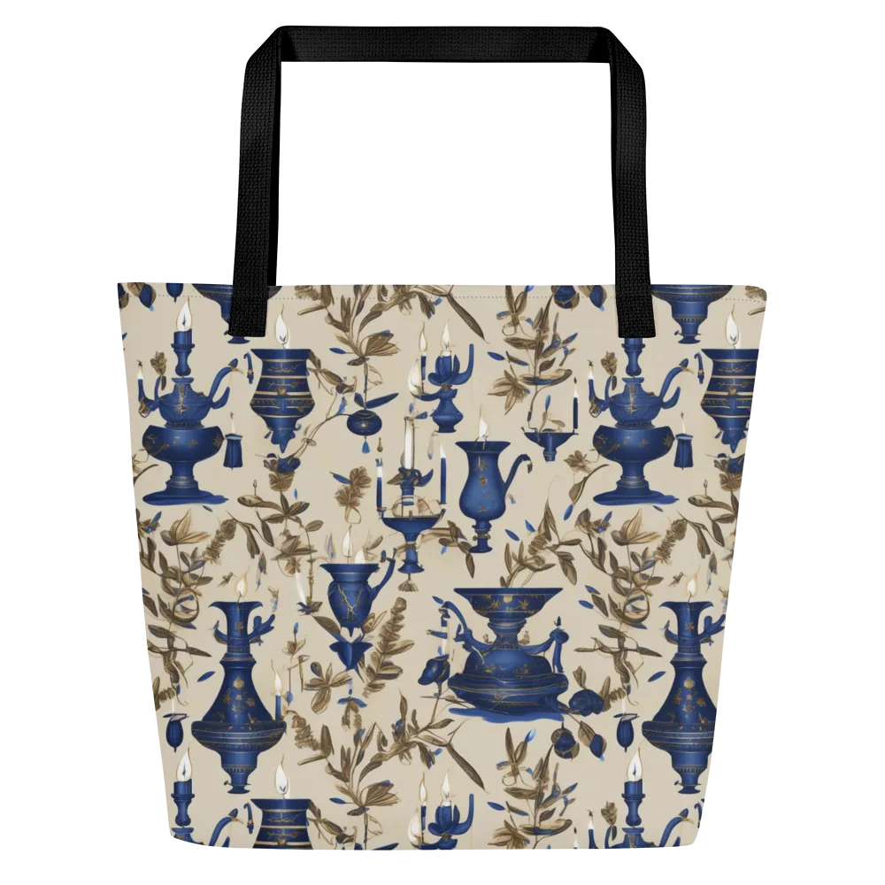 Blue Hour Still Life on Large Tote Bag W/ Pocket — Front