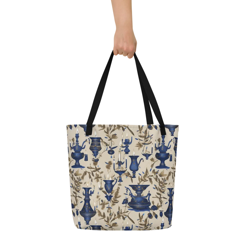Blue Hour Still Life on Large Tote Bag W/ Pocket — Front