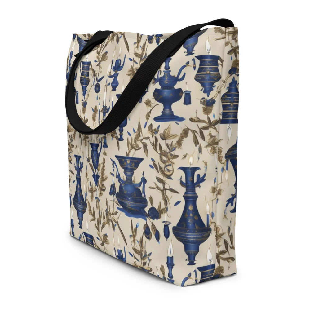 Blue Hour Still Life on Large Tote Bag W/ Pocket — Front