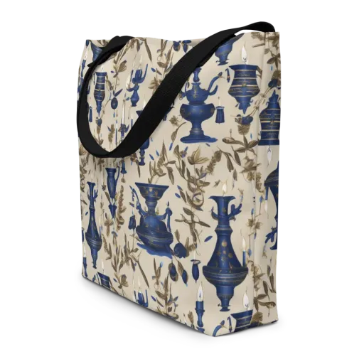 Blue Hour Still Life on a Large Tote Bag W/ Pocket