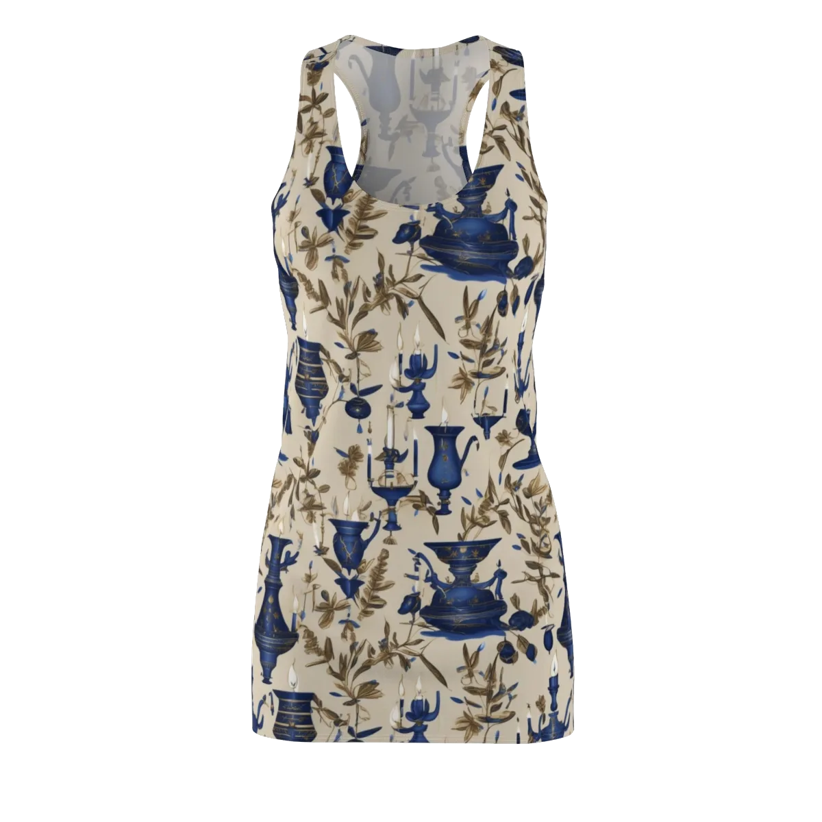 Blue Hour Still Life on Racerback Dress — Front