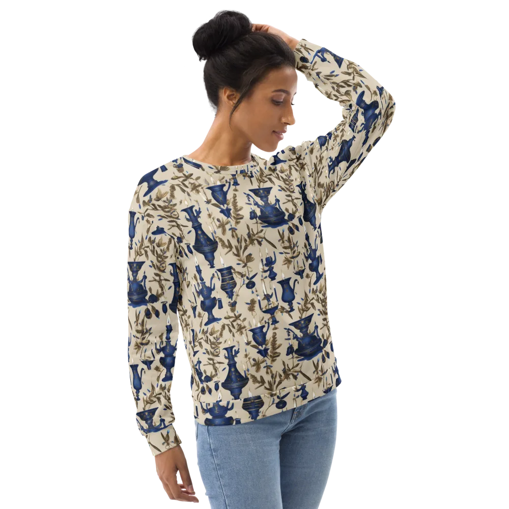 Blue Hour Still Life on Sweatshirt — Right Front