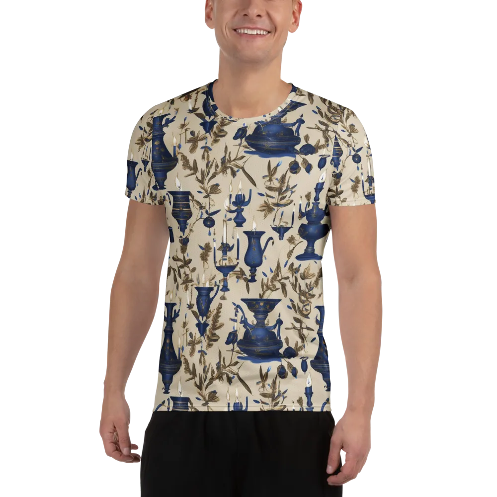 Blue Hour Still Life on Men's Athletic T-Shirt — Front