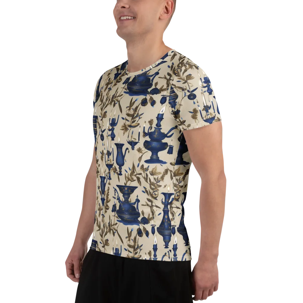 Blue Hour Still Life on Men's Athletic T-Shirt — Left