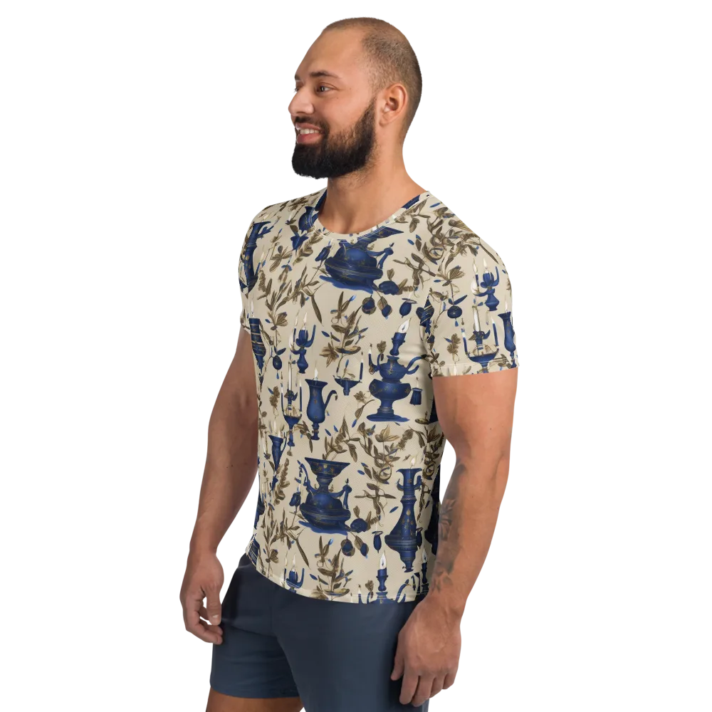 Blue Hour Still Life on Men's Athletic T-Shirt — Left