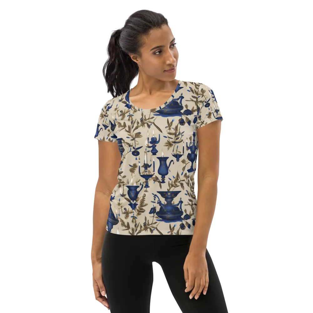 Blue Hour Still Life on Women's Athletic T-Shirt — Front