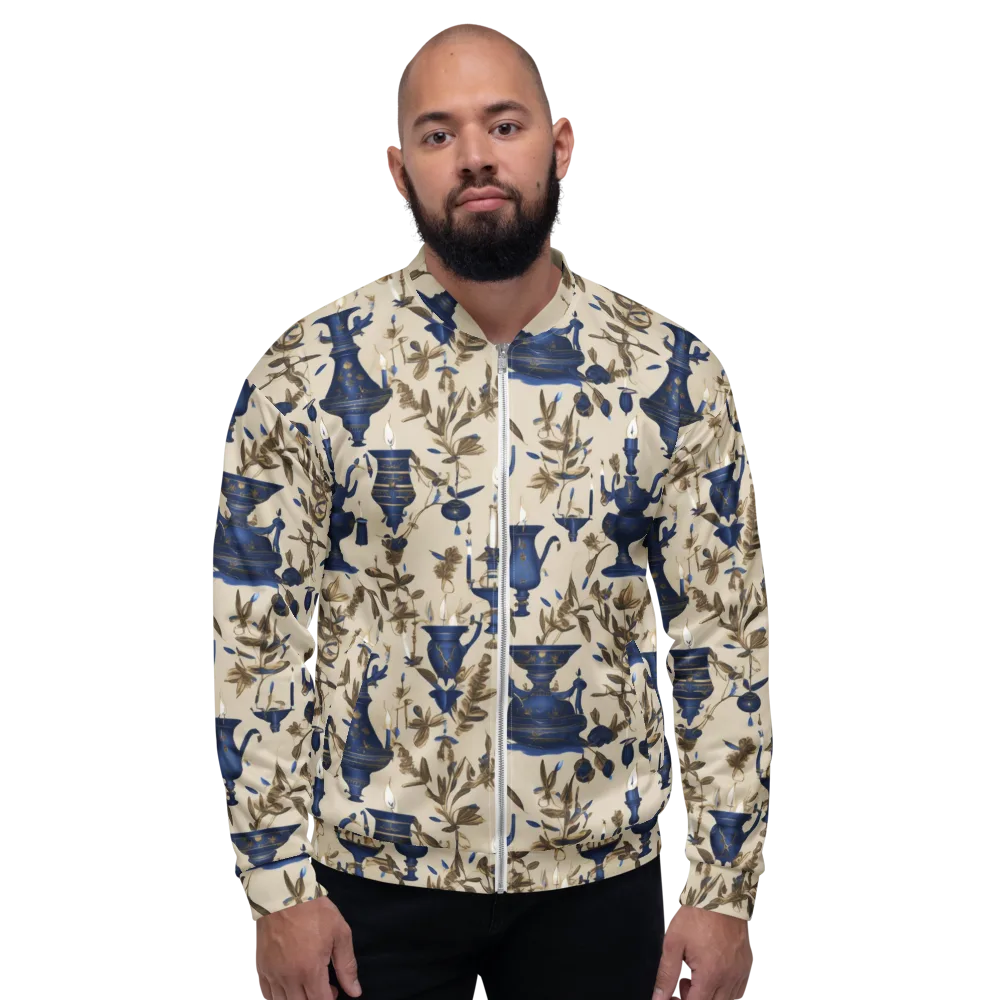 Blue Hour Still Life on Bomber Jacket — Front
