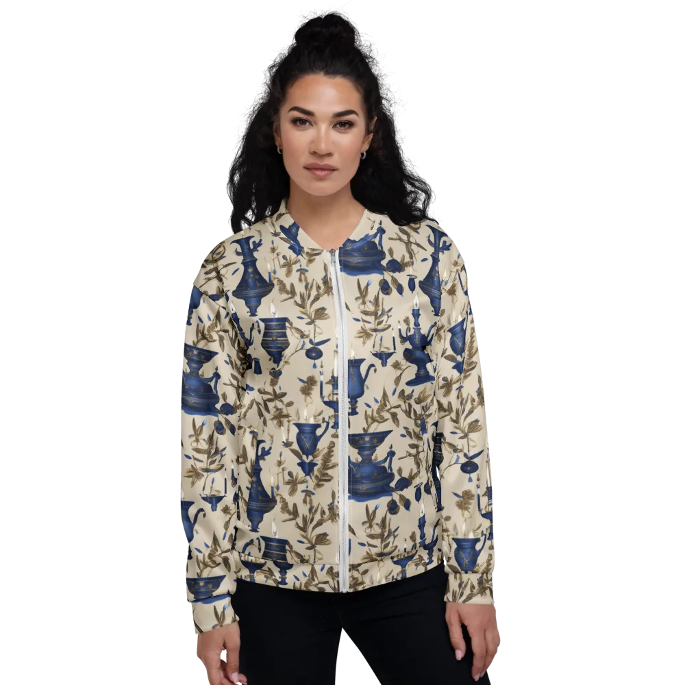 Blue Hour Still Life on Bomber Jacket — Front