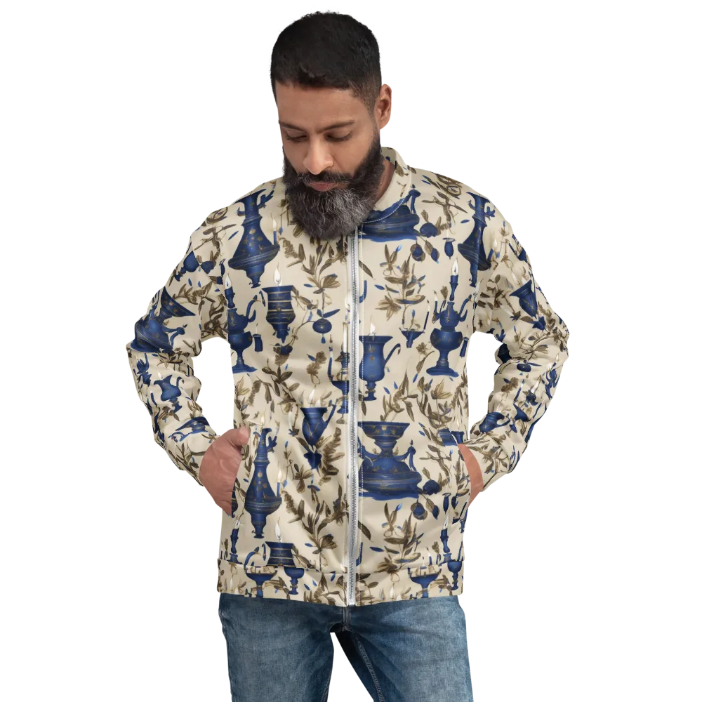 Blue Hour Still Life on Bomber Jacket — Front