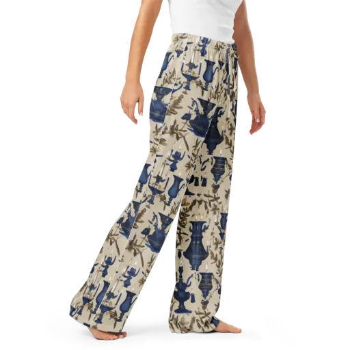 Blue Hour Still Life on a Women's Pajama Pants