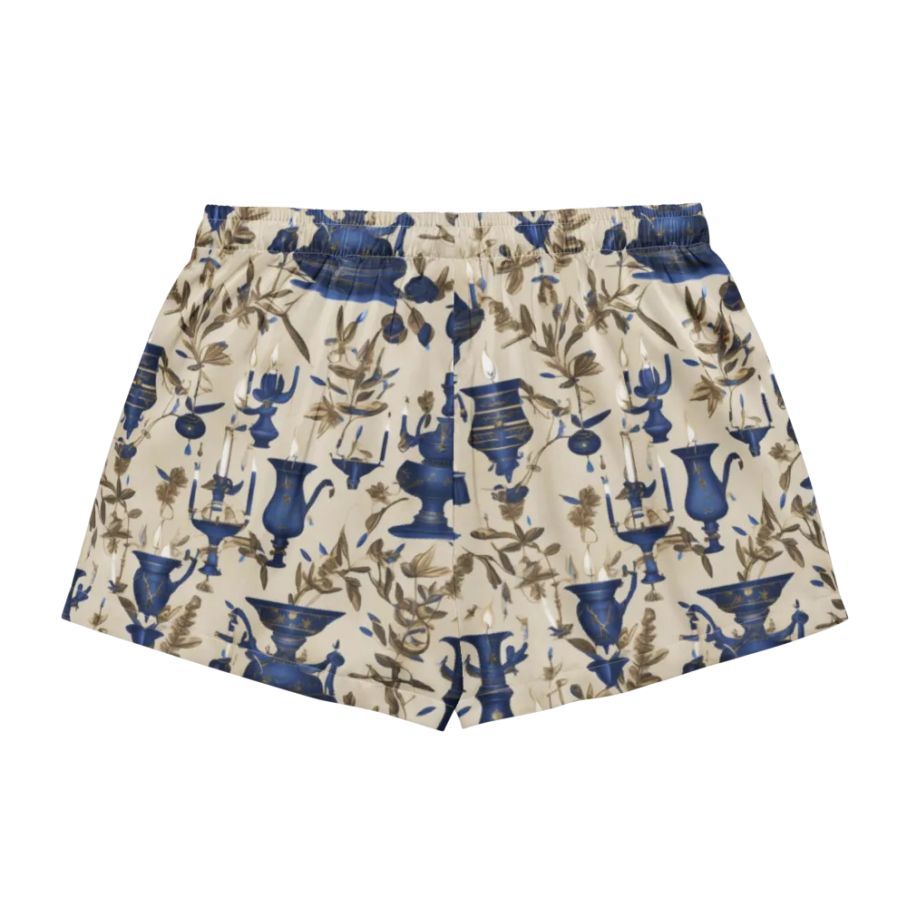 Blue Hour Still Life on Women's Pajama Shorts — Back