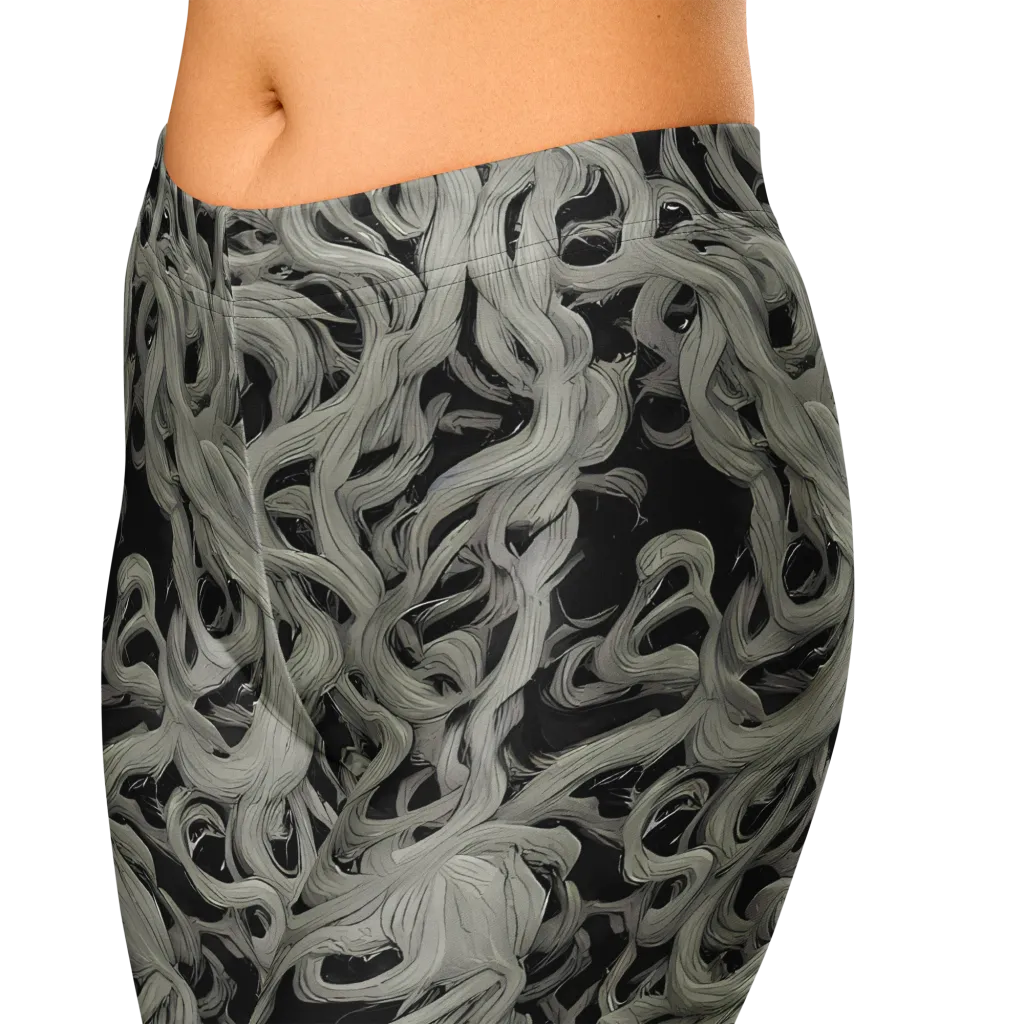 Ashen Current on Capri Leggings — Zoomed-in