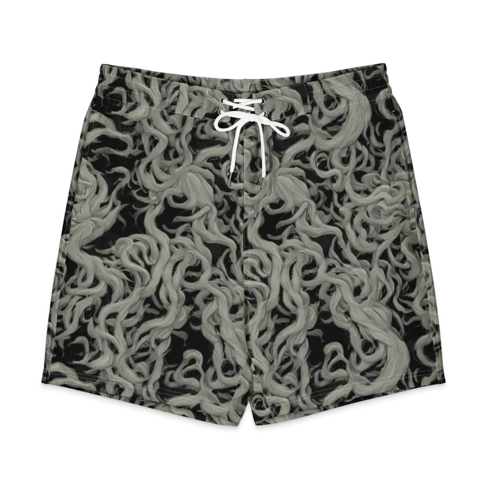 Ashen Current on Men's Board Shorts — Front