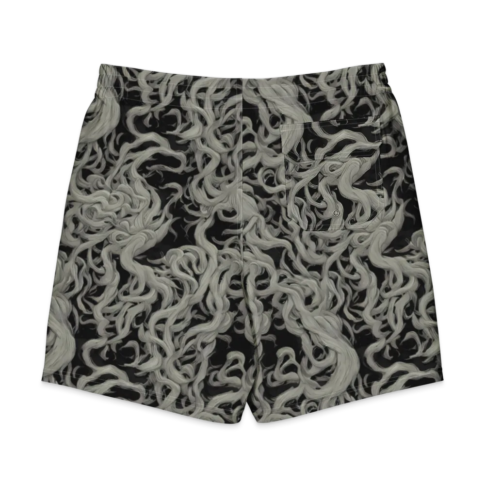 Ashen Current on Men's Board Shorts — Back