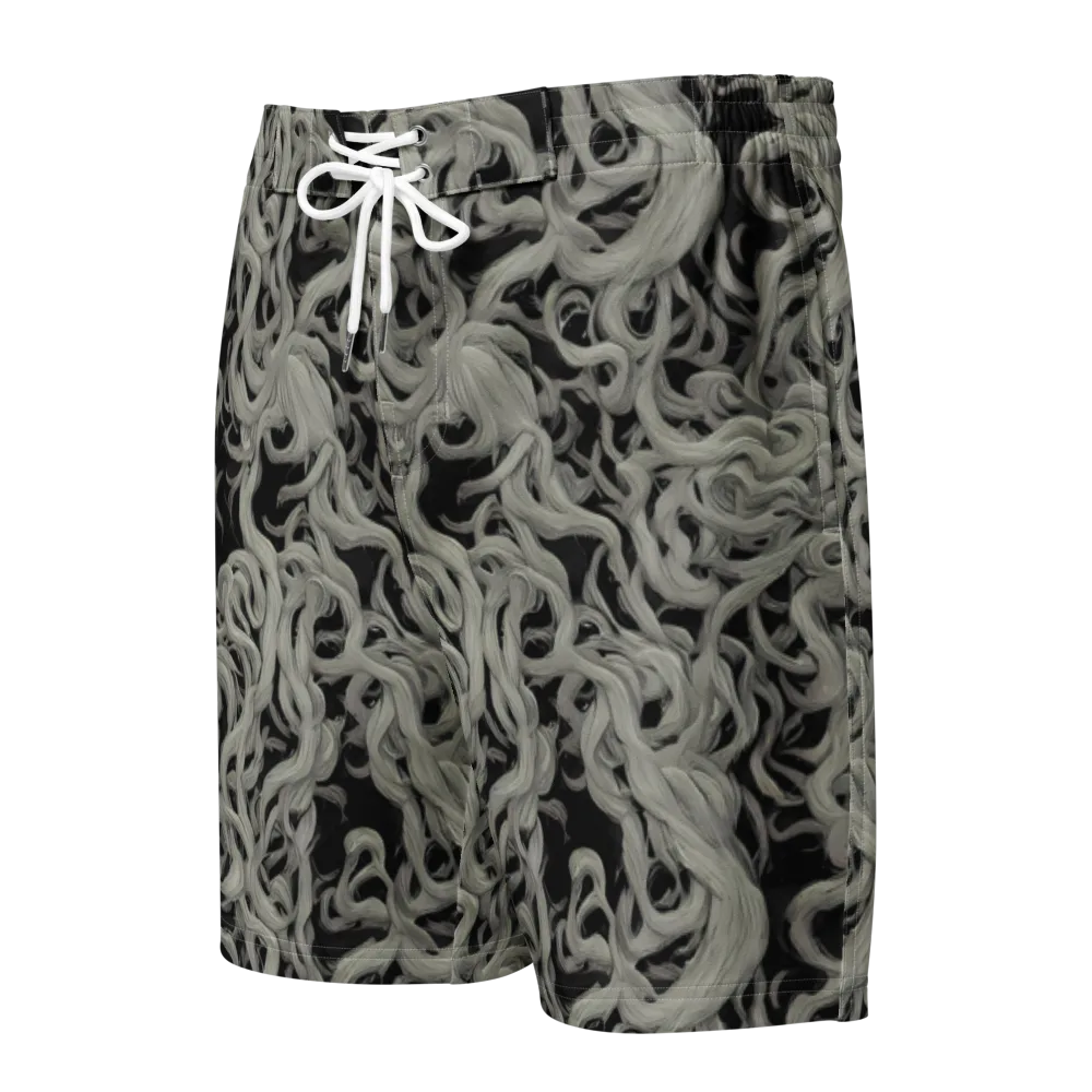 Ashen Current on Men's Board Shorts — Front