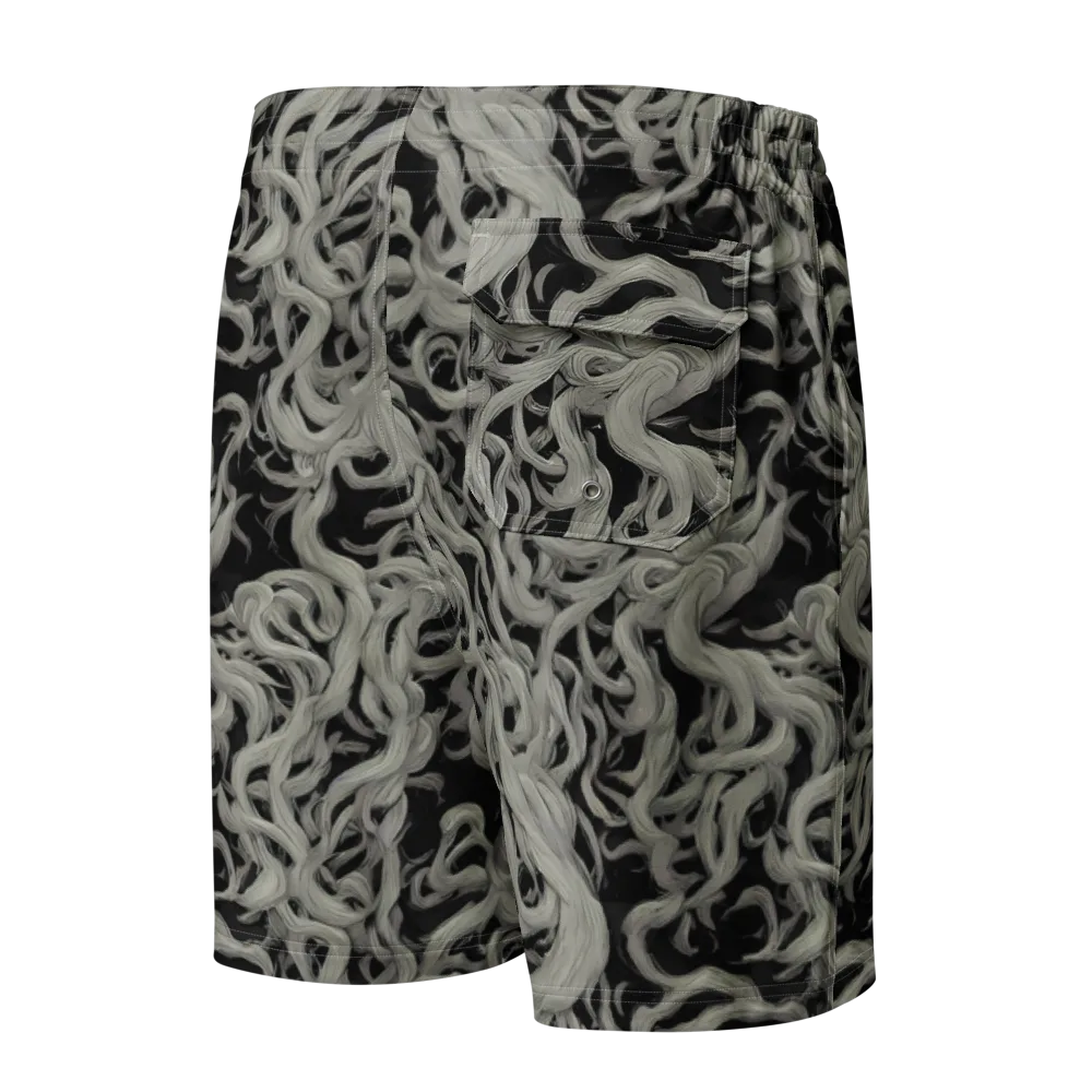 Ashen Current on Men's Board Shorts — Back
