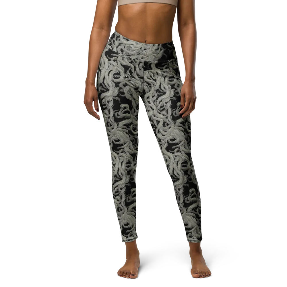 Ashen Current on Yoga Leggings — Front
