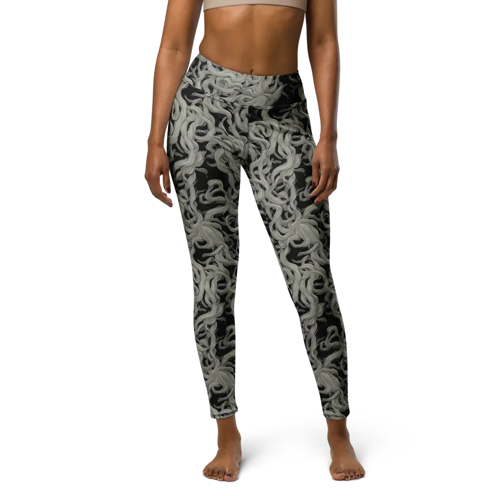 Ashen Current on Yoga Leggings — Front