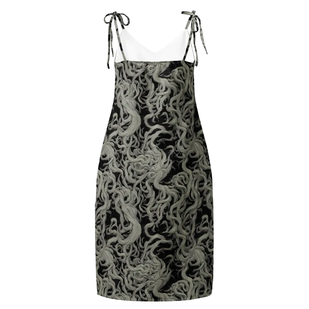 Ashen Current on Slip Dress — Back