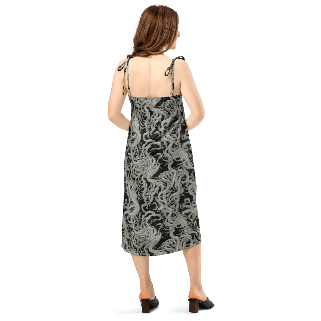 Ashen Current on Slip Dress — Back