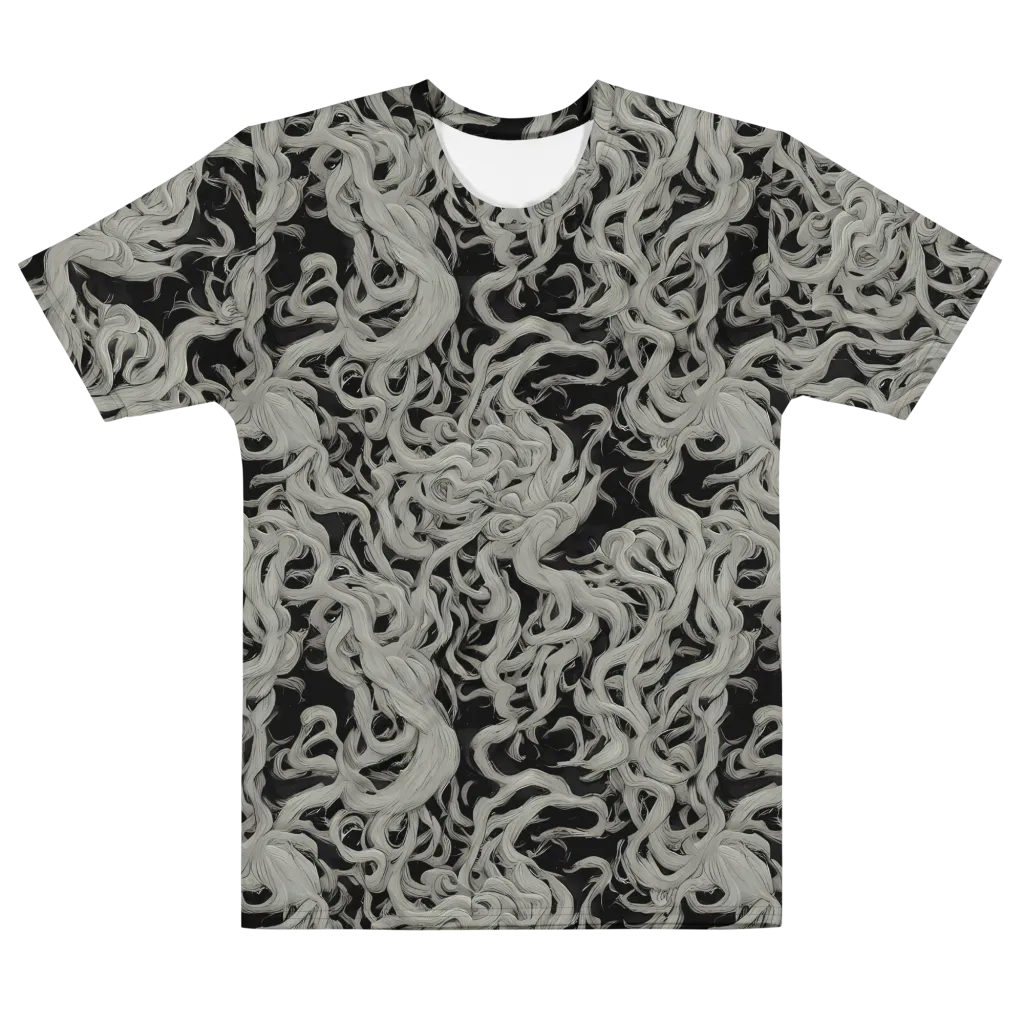 Ashen Current on Men's Cotton Crew Neck T-Shirt — Front
