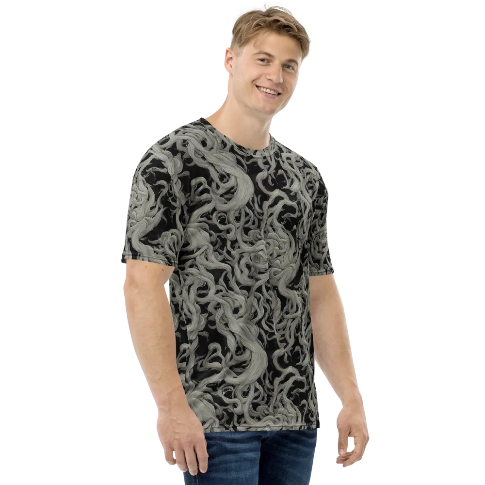 Ashen Current on Men's Crew Neck T-Shirt — Right