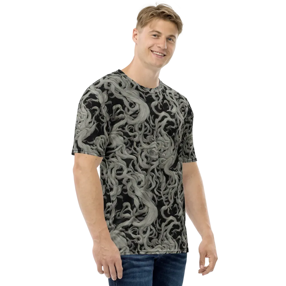 Ashen Current on Men's Crew Neck T-Shirt — Right