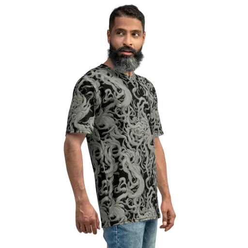 Ashen Current on a Men's Crew Neck T-Shirt