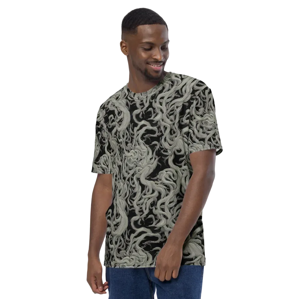 Ashen Current on Men's Crew Neck T-Shirt — Left