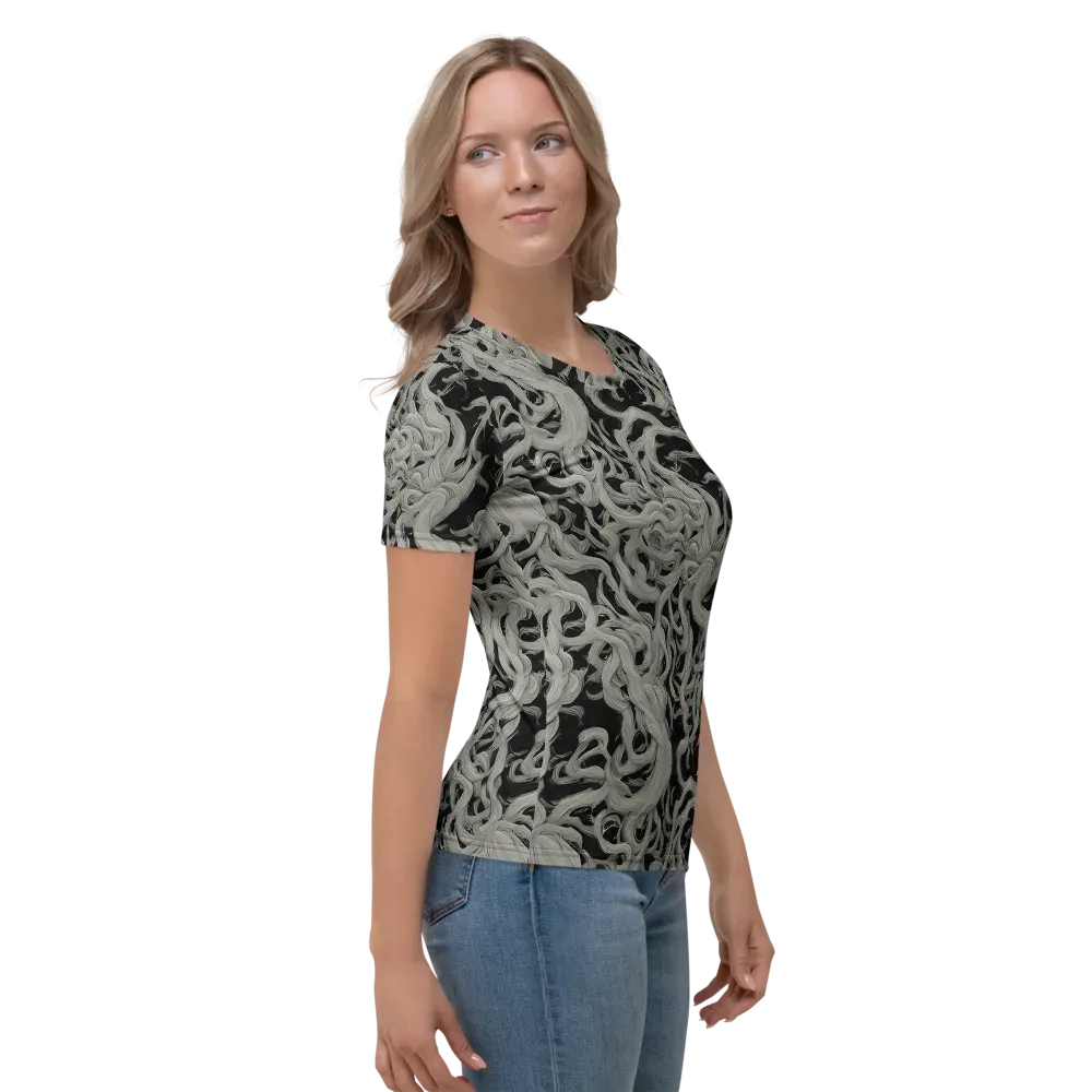 Ashen Current on Women's Crew Neck T-Shirt — Right