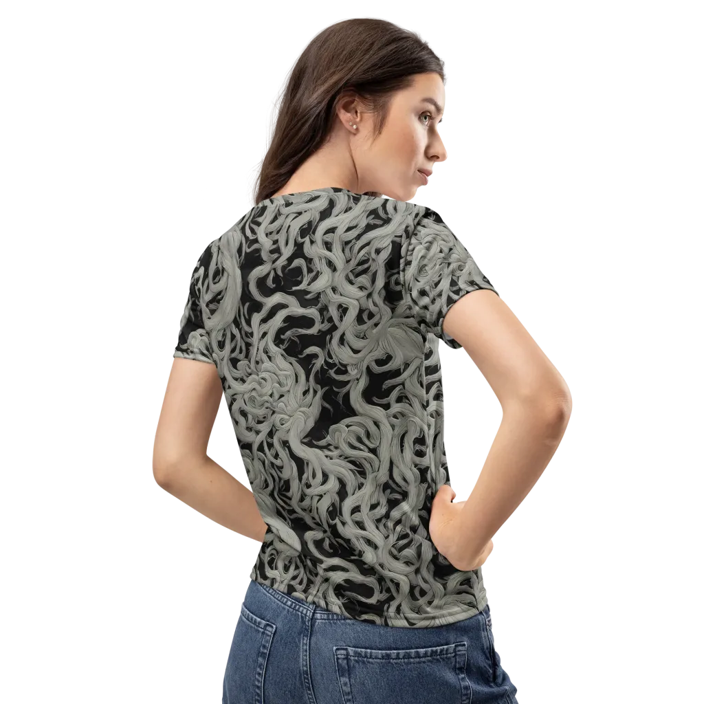 Ashen Current on Women's Crew Neck T-Shirt — Back