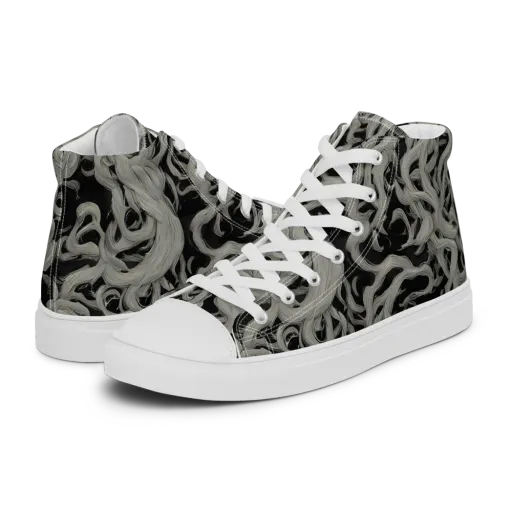 Ashen Current on a Women's High Top Canvas Shoes