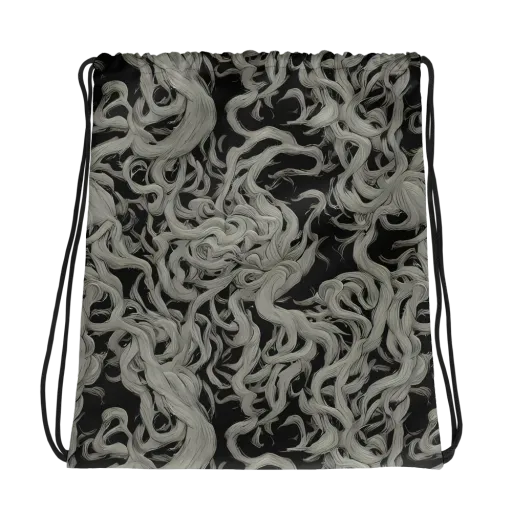 Ashen Current on a Drawstring Bag